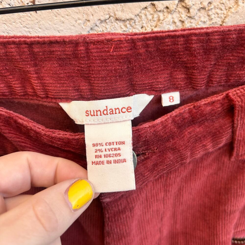 Sundance Red Rust High Rise Straight Leg Pants Size 8 - Picture 3 of 4